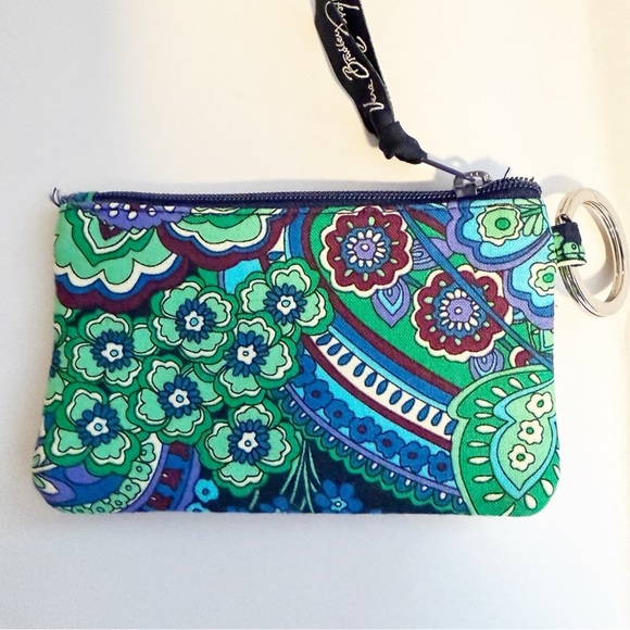 Vera Bradley Zip ID Case in the retired "Rhythm & Blues" - Picture 2 of 4